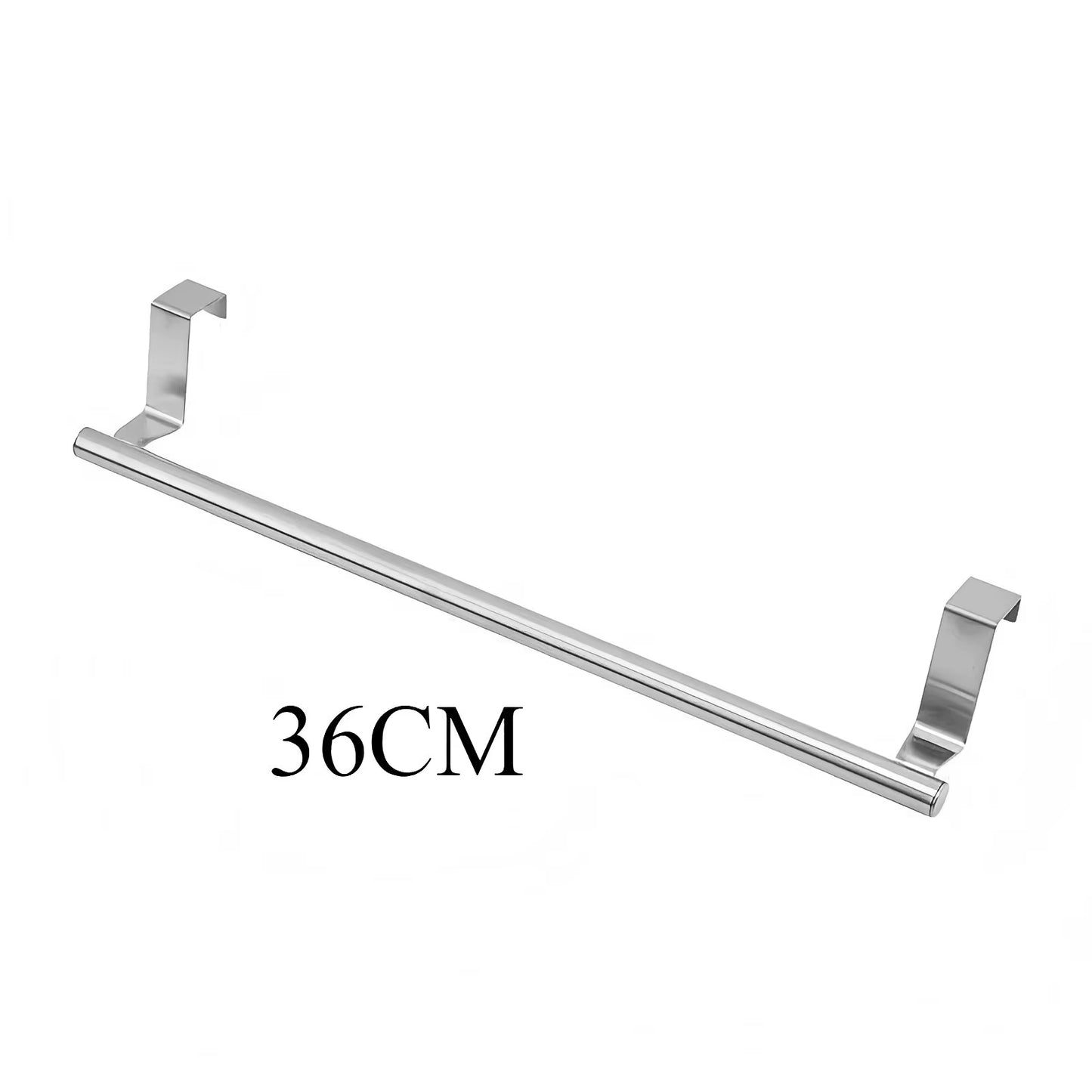 Steel Over-Cabinet Towel Rack - Punch-Free Bathroom Organizer and Storage Solution
