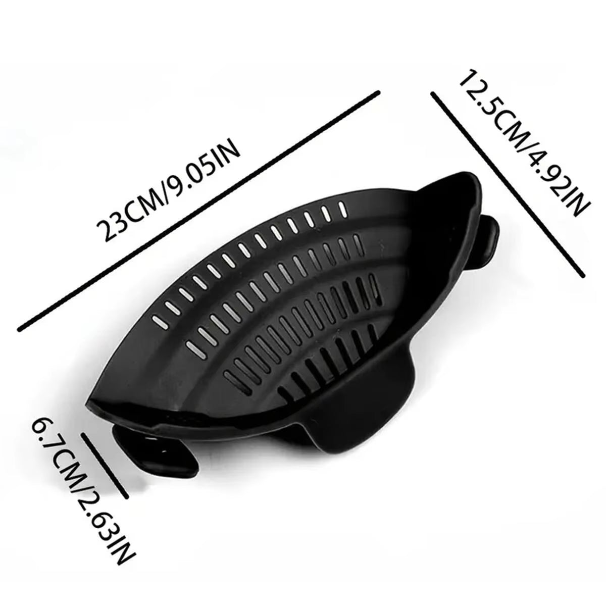 Adjustable Silicone Clip-On Strainer for Pots, Pans, and Bowls - Handheld Drainer for Noodles and Pasta