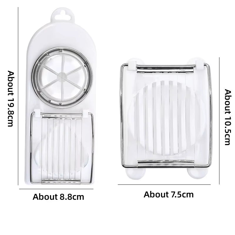 Professional Stainless Steel Multifunctional Egg Cutter and Flower-Shape Luncheon Meat Slicer Kitchen Gadget