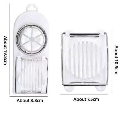Professional Stainless Steel Multifunctional Egg Cutter and Flower-Shape Luncheon Meat Slicer Kitchen Gadget