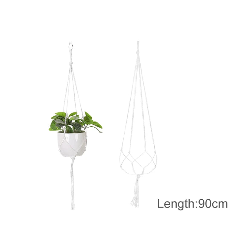 Macrame Hanging Plant Holder Wall Flower Pot Basket for Home