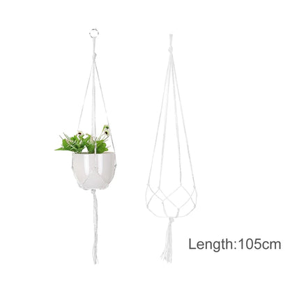 Macrame Hanging Plant Holder Wall Flower Pot Basket for Home
