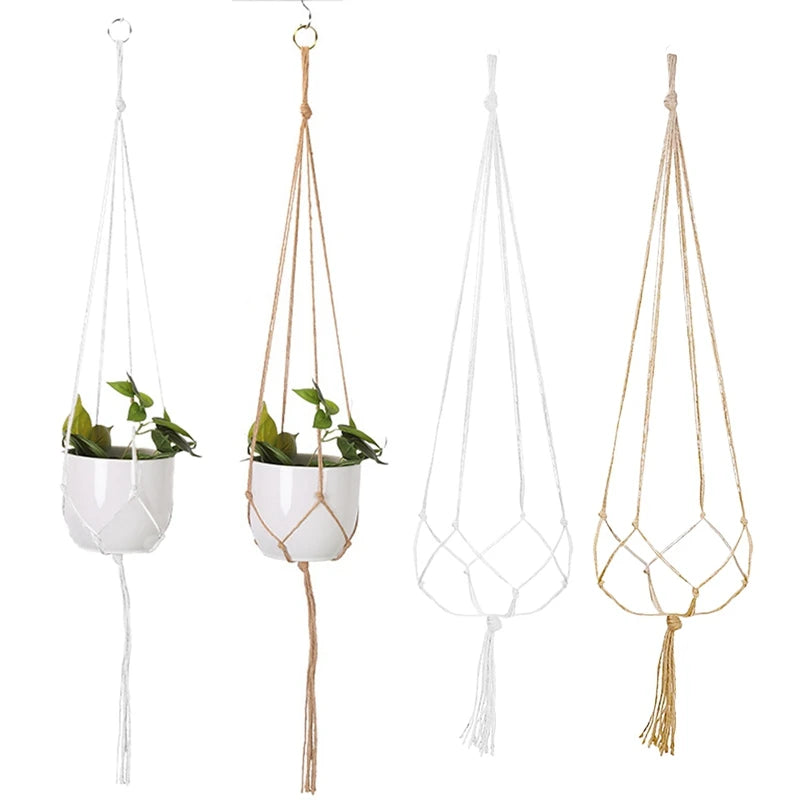 Macrame Hanging Plant Holder Wall Flower Pot Basket for Home