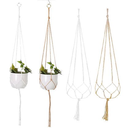 Macrame Hanging Plant Holder Wall Flower Pot Basket for Home