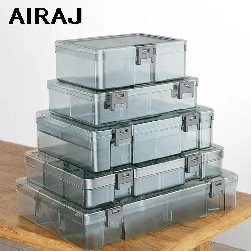 Durable Plastic Tool Parts Storage Box for Screw and Electronic Component Organization with Thickened Grid Design