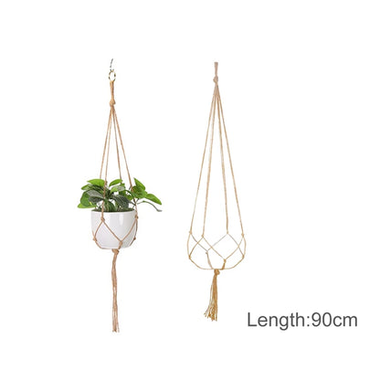 Macrame Hanging Plant Holder Wall Flower Pot Basket for Home