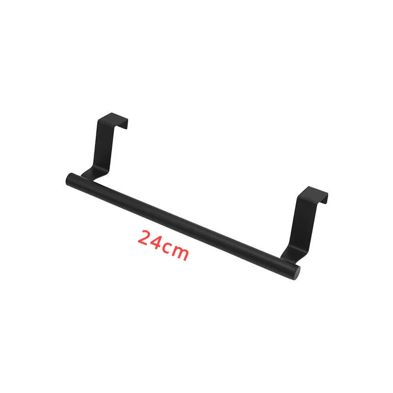 Steel Over-Cabinet Towel Rack - Punch-Free Bathroom Organizer and Storage Solution