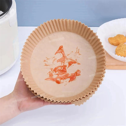 Non-Stick Air Fryer Paper Liners Disposable Baking Sheets for Easy Cooking and Cleaning