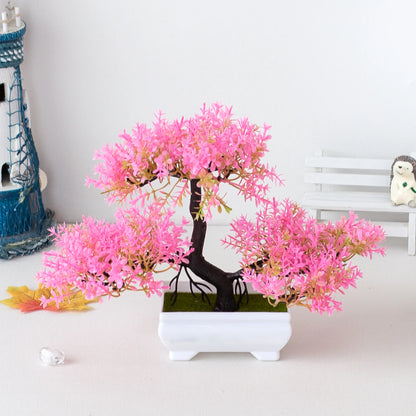 Artificial Tree Plants Bonsai Small Tree Pot Fake Plant Flowers Potted Ornaments for Garden Table Home Room Bedroom Home Decor