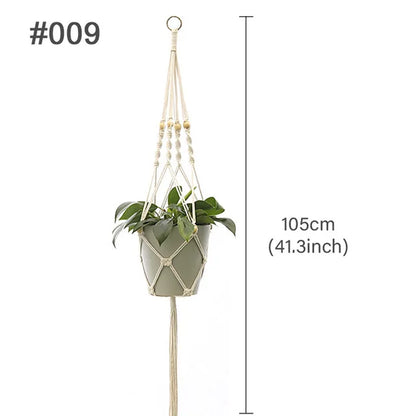 Macrame Hanging Plant Holder Wall Flower Pot Basket for Home