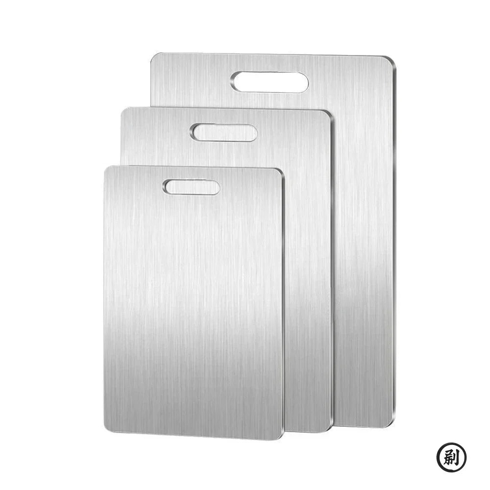 Stainless Steel Panel and Chopping Board Kitchen Household Thickened Double Sided Cutting Board Block Kneading Dough Board