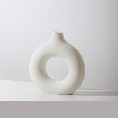 Frosted Biscuit Style Vase Decorative Flower Arrangement Vase