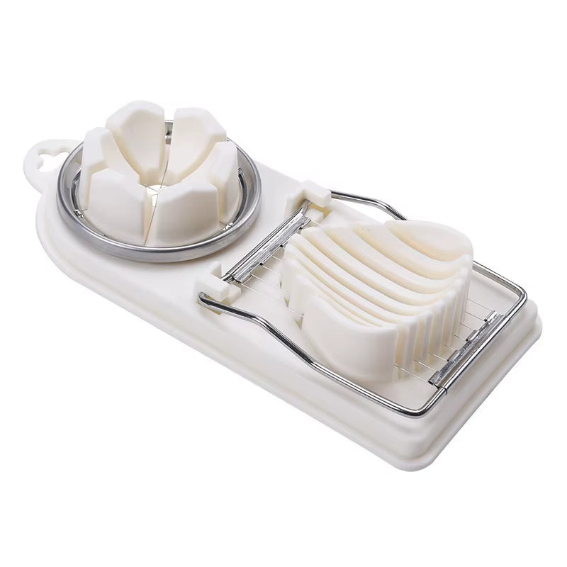 Professional Stainless Steel Multifunctional Egg Cutter and Flower-Shape Luncheon Meat Slicer Kitchen Gadget