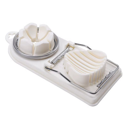 Professional Stainless Steel Multifunctional Egg Cutter and Flower-Shape Luncheon Meat Slicer Kitchen Gadget