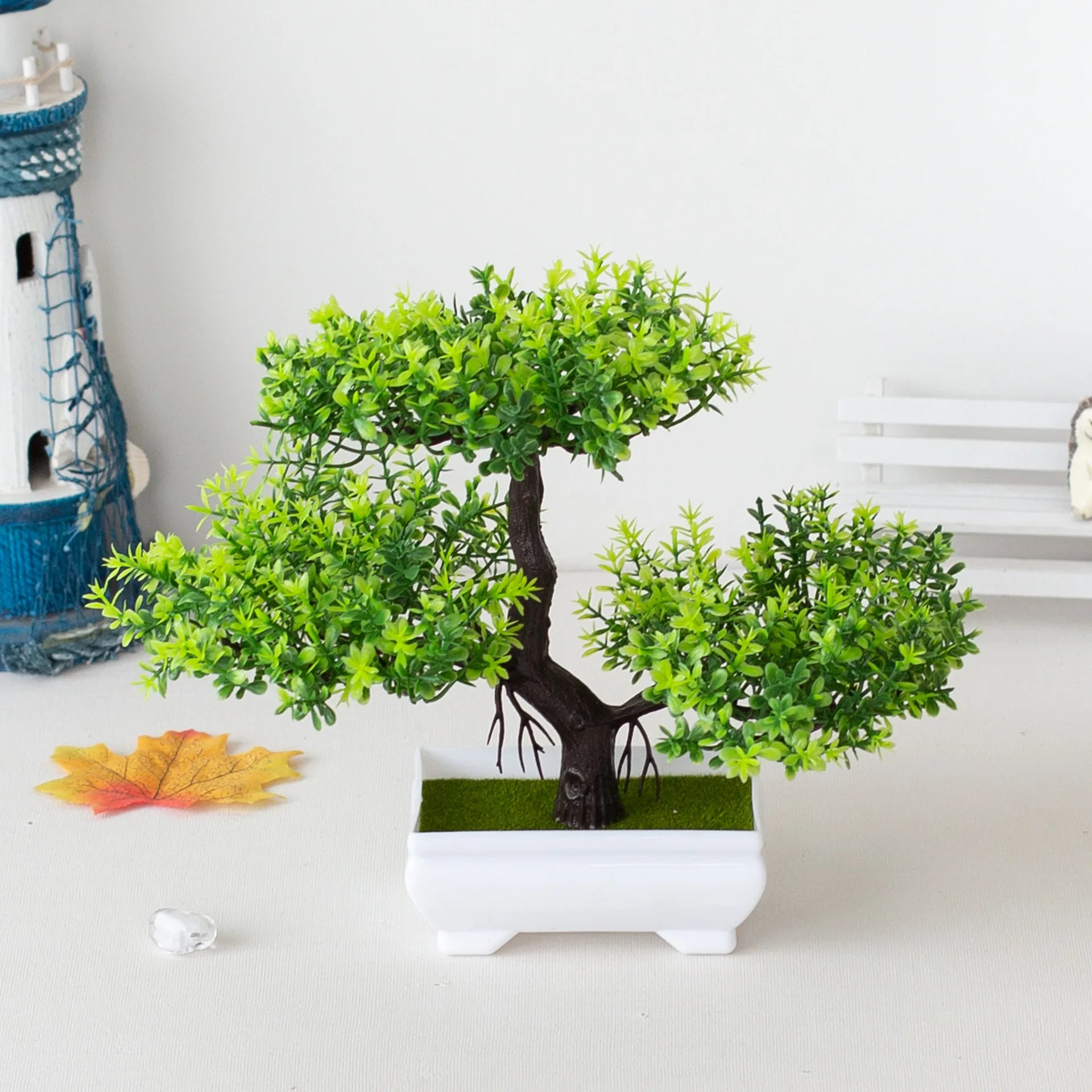 Artificial Tree Plants Bonsai Small Tree Pot Fake Plant Flowers Potted Ornaments for Garden Table Home Room Bedroom Home Decor