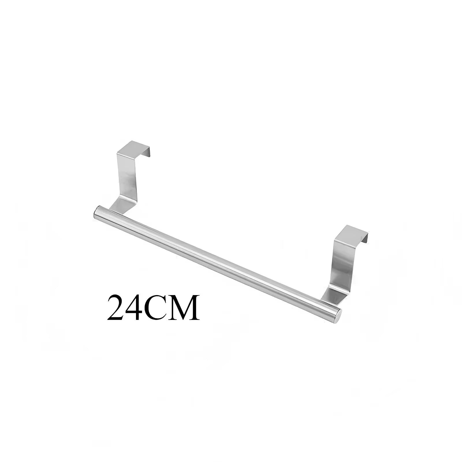 Steel Over-Cabinet Towel Rack - Punch-Free Bathroom Organizer and Storage Solution