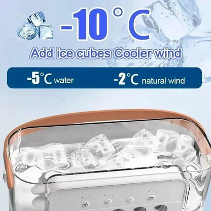 Portable 3 in 1 Cooling Fan with Air Humidifier and LED Night Light for Indoor Use
