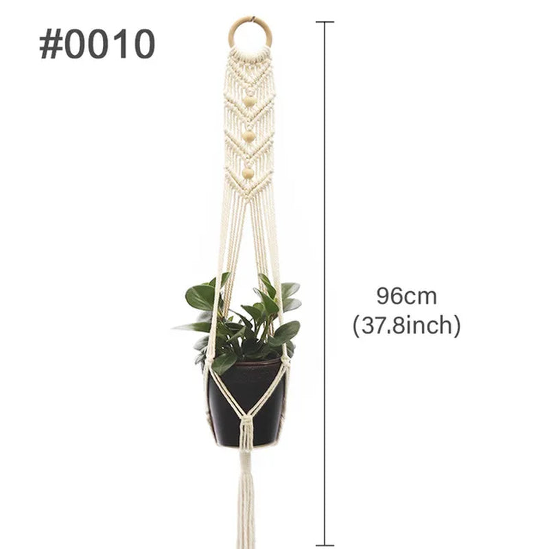 Macrame Hanging Plant Holder Wall Flower Pot Basket for Home