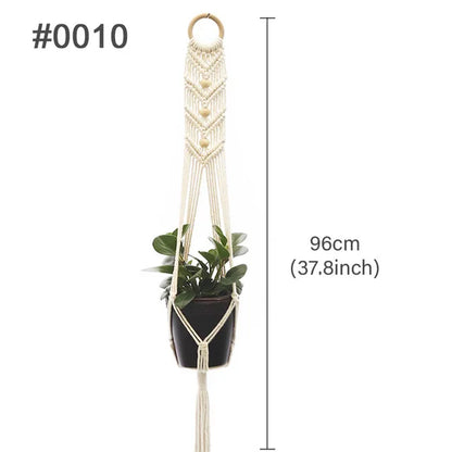 Macrame Hanging Plant Holder Wall Flower Pot Basket for Home