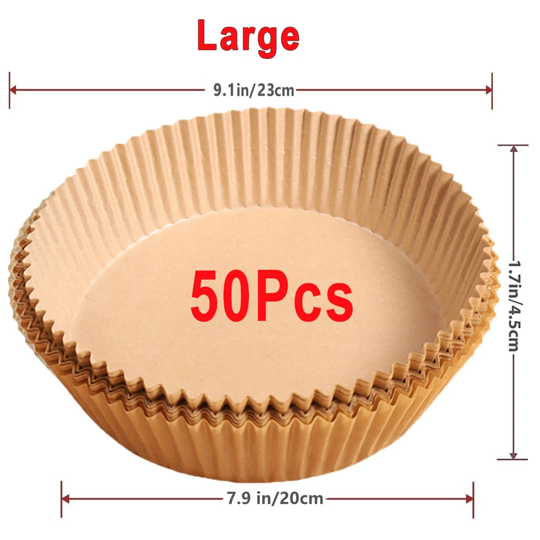 Non-Stick Air Fryer Paper Liners Disposable Baking Sheets for Easy Cooking and Cleaning