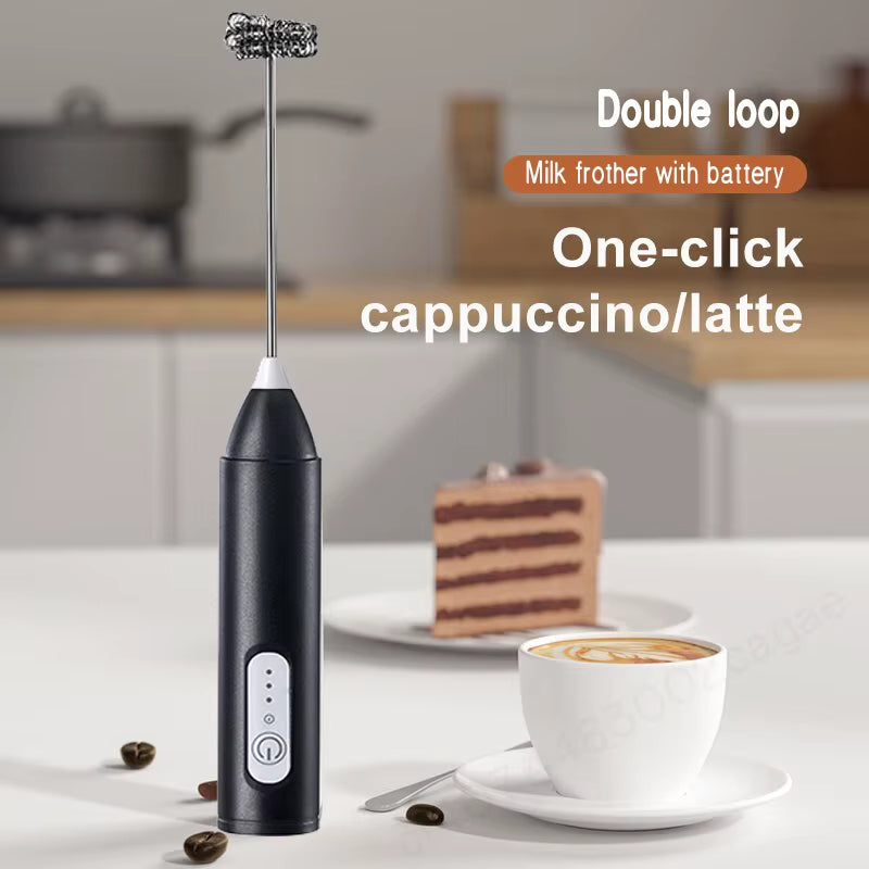 Premium USB-C Rechargeable Milk Frother – Powerful Handheld Coffee Foam Maker & Stainless Steel Whisk for Latte, Cappuccino & Matcha