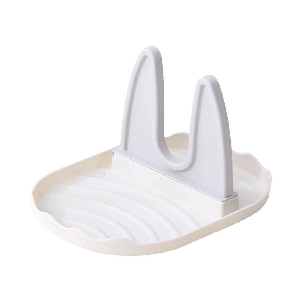 Pan Lid Holder Supports Spoons Pot Cover Rests Spatula Stand for Kitchen Convenience Utensils Tools Accessories Cooker Organizer