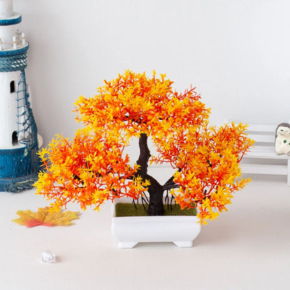 Artificial Tree Plants Bonsai Small Tree Pot Fake Plant Flowers Potted Ornaments for Garden Table Home Room Bedroom Home Decor