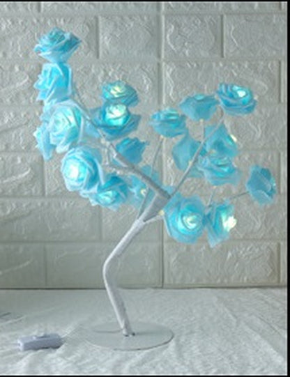 LED Rose Tree Lamp Small Decorative Table Lamp Romantic Night Light