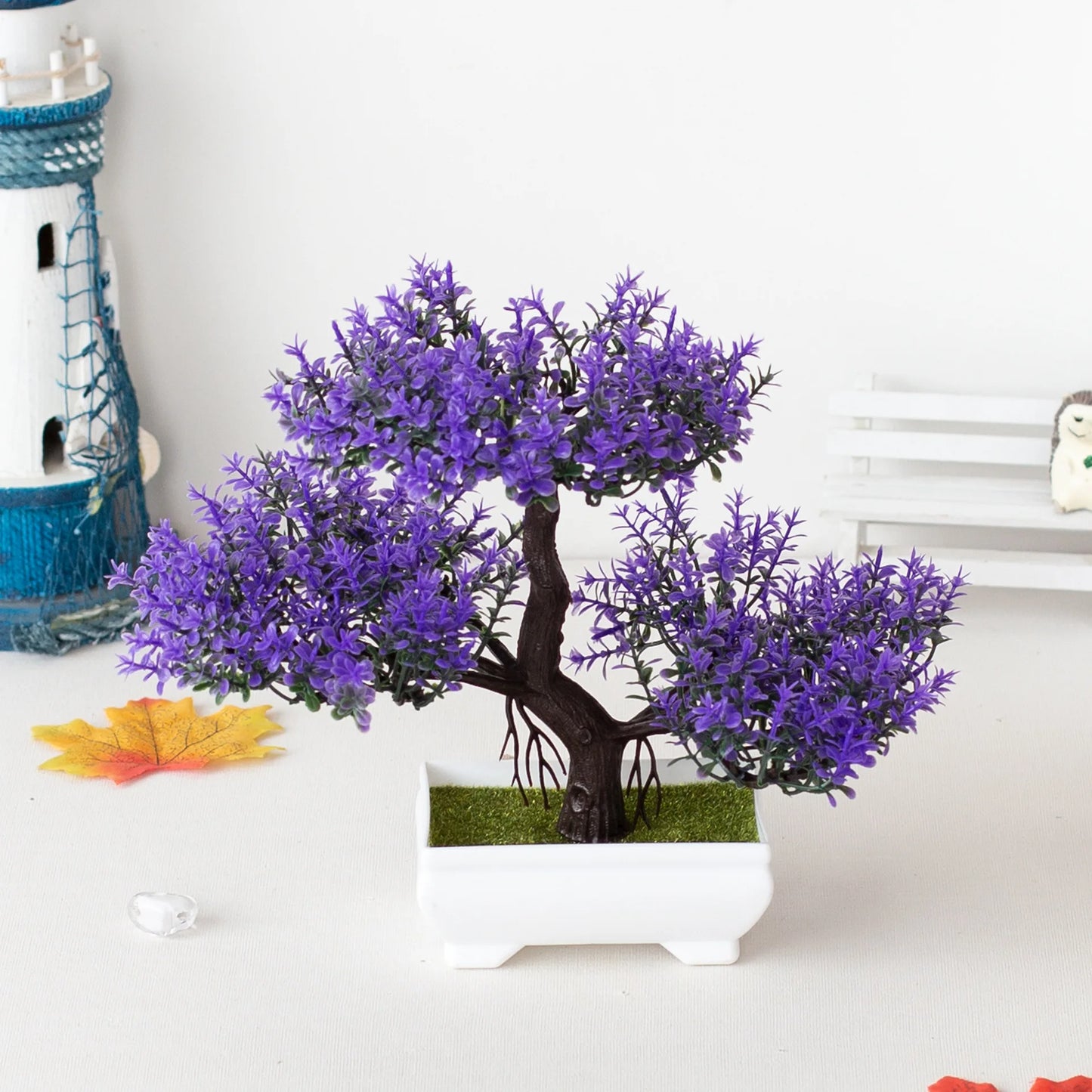 Artificial Tree Plants Bonsai Small Tree Pot Fake Plant Flowers Potted Ornaments for Garden Table Home Room Bedroom Home Decor