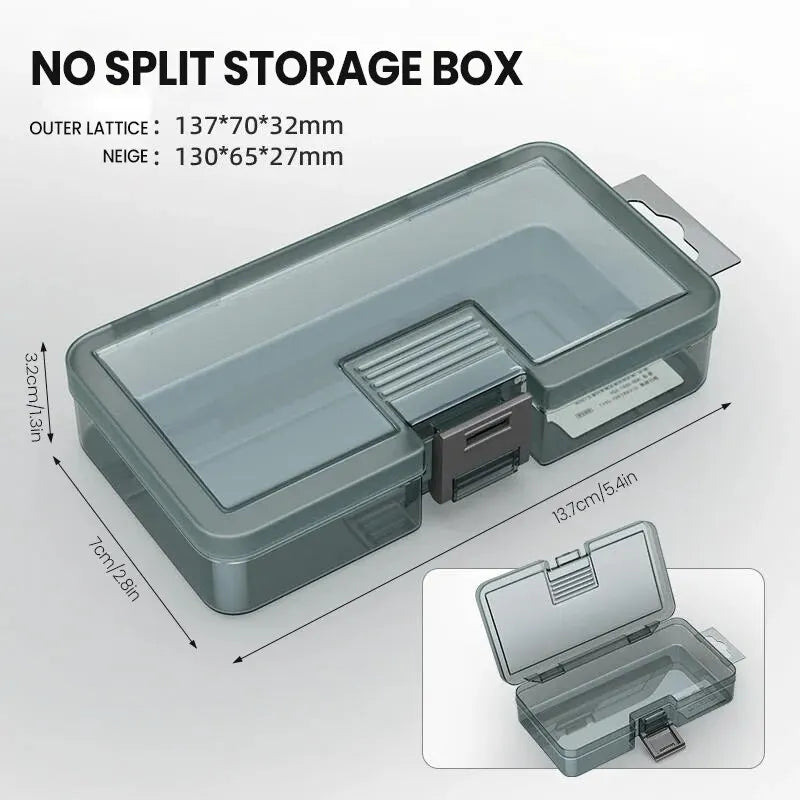 Durable Plastic Tool Parts Storage Box for Screw and Electronic Component Organization with Thickened Grid Design