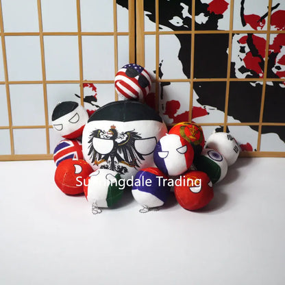Countryball Plush Toy Soft Cartoon Country Character Doll