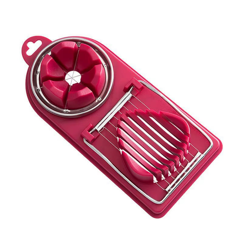 Professional Stainless Steel Multifunctional Egg Cutter and Flower-Shape Luncheon Meat Slicer Kitchen Gadget