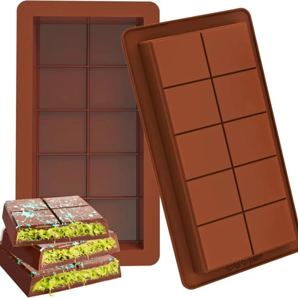Silicone Chocolate Bar Mold – Break-Apart Rectangle Mold for Chocolate, Protein Bars & Wax Melts