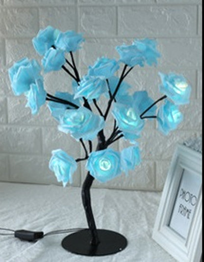 LED Rose Tree Lamp Small Decorative Table Lamp Romantic Night Light