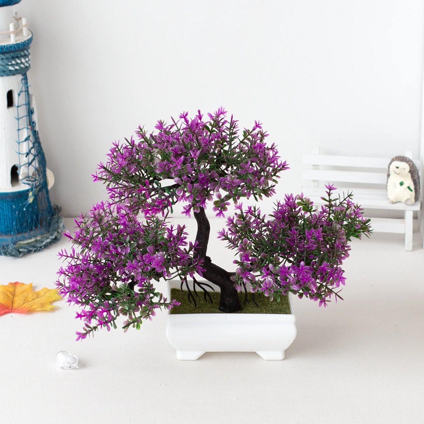 Artificial Tree Plants Bonsai Small Tree Pot Fake Plant Flowers Potted Ornaments for Garden Table Home Room Bedroom Home Decor