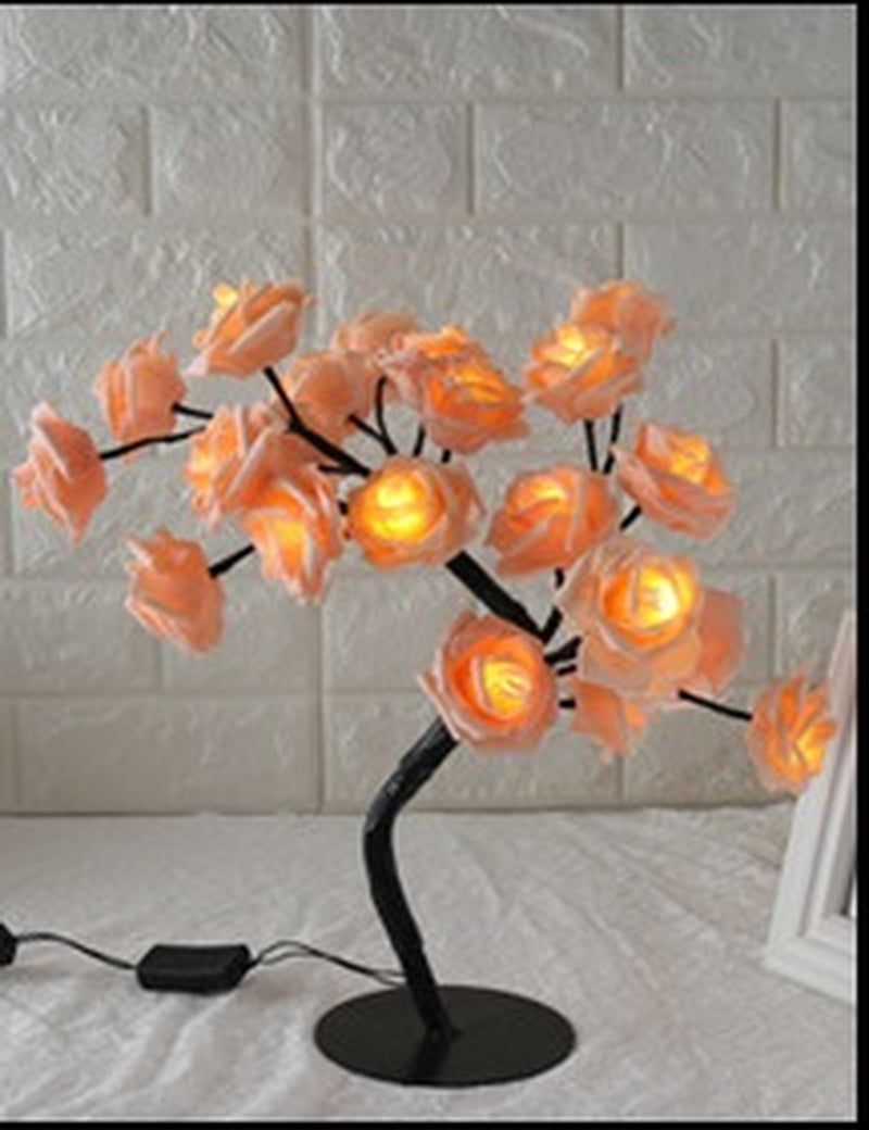 LED Rose Tree Lamp Small Decorative Table Lamp Romantic Night Light