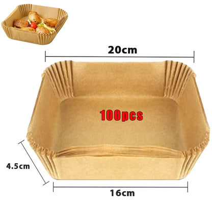 Non-Stick Air Fryer Paper Liners Disposable Baking Sheets for Easy Cooking and Cleaning