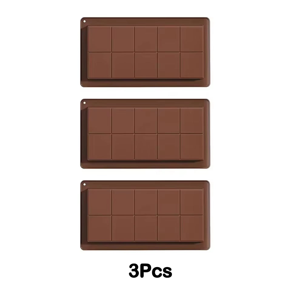 Silicone Chocolate Bar Mold – Break-Apart Rectangle Mold for Chocolate, Protein Bars & Wax Melts