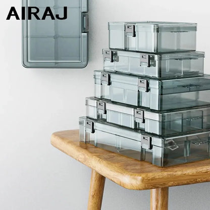 Durable Plastic Tool Parts Storage Box for Screw and Electronic Component Organization with Thickened Grid Design