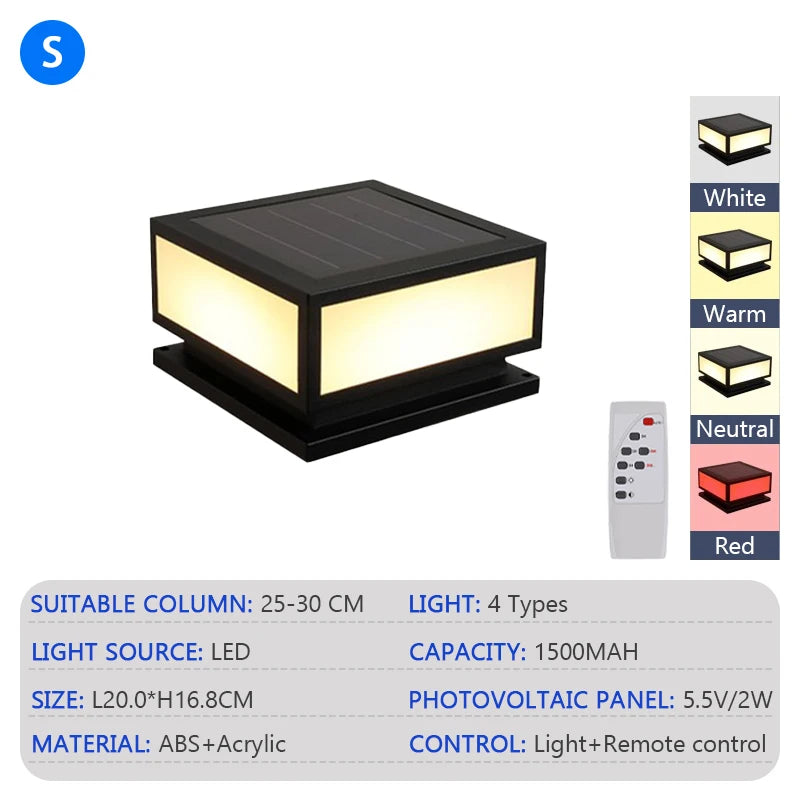 Lifetime LED Solar Column Light