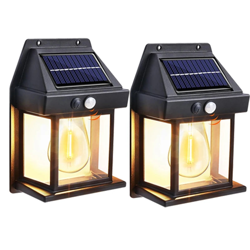 Solar-Powered Outdoor Wall Light with Motion Sensor
