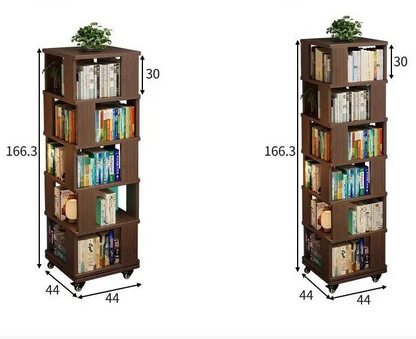 Premium Solid Wood Rotating 360° Bookshelf