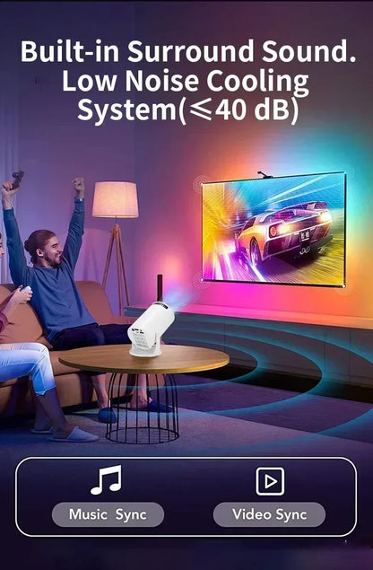 HY300 Ultra  Portable Projector+Storage case+Extra controller