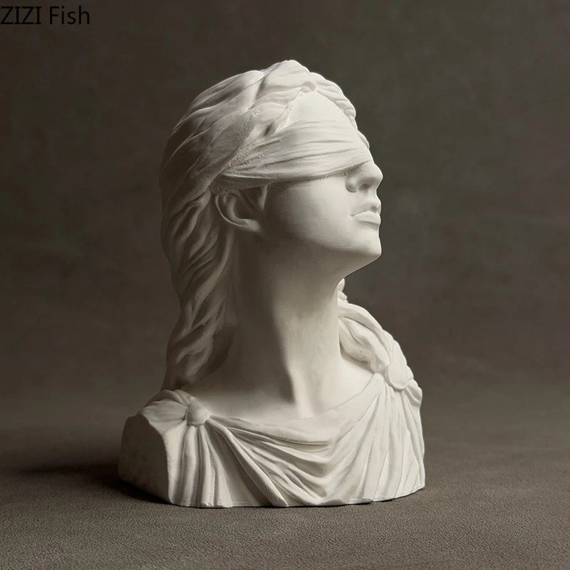 Goddess of Justice Themis Plaster Statue