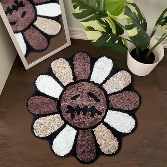 Sunflower Pattern Floor Rug