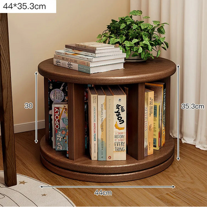 Premium Solid Wood Rotating 360° Bookshelf