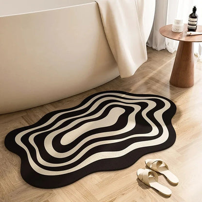 Diatomaceous Earth Mat, Wave Pattern