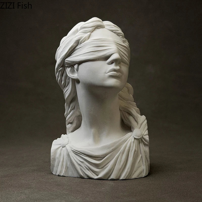 Goddess of Justice Themis Plaster Statue