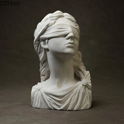 Goddess of Justice Themis Plaster Statue