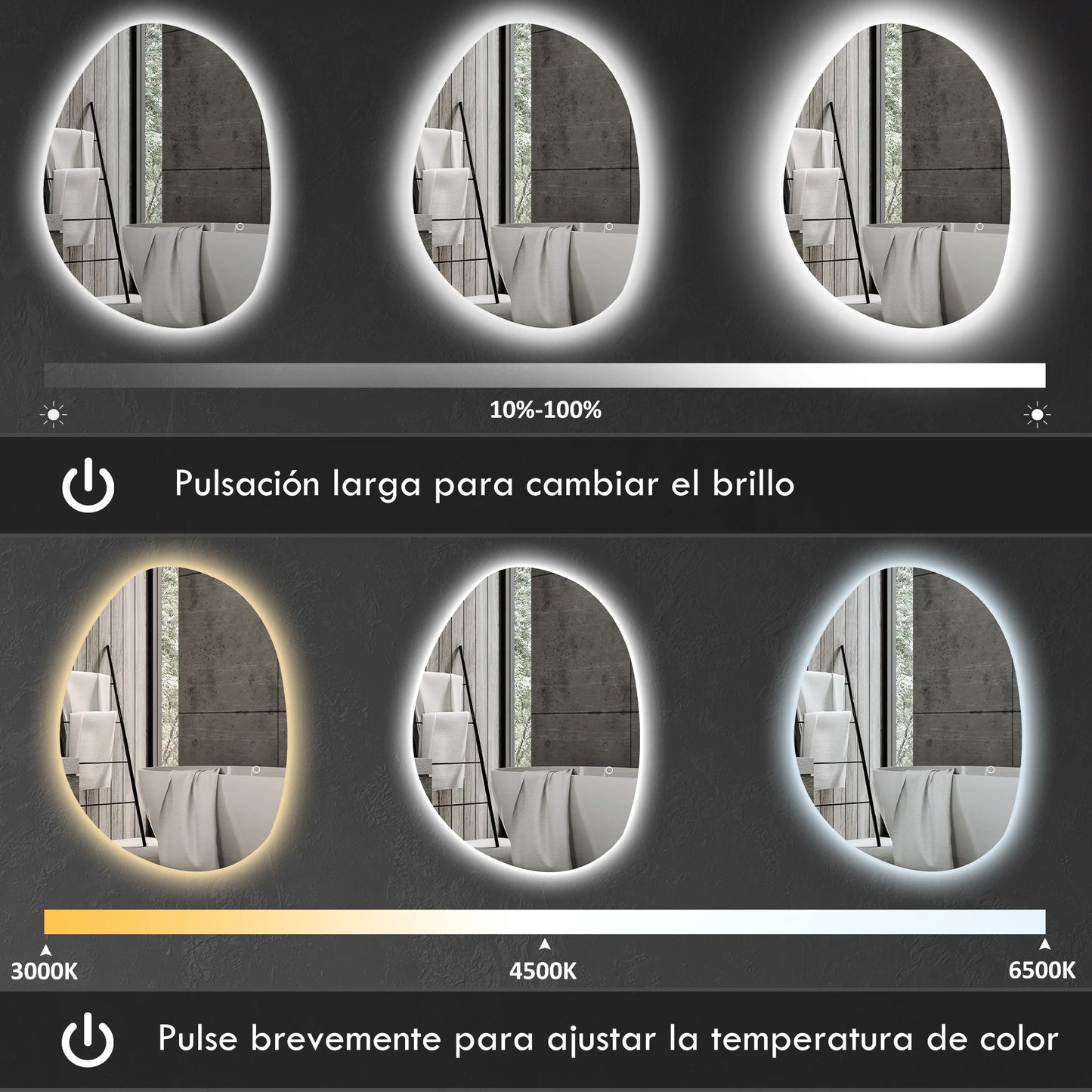 Anti-Fog LED Mirror